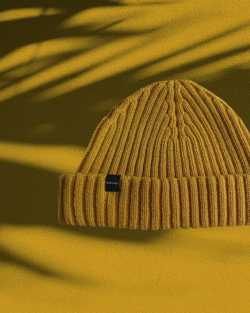 Bonnet côtelé, moutarde